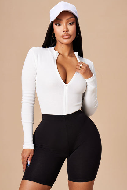 Grind Time Beyond Long Sleeve Bodysuit - White