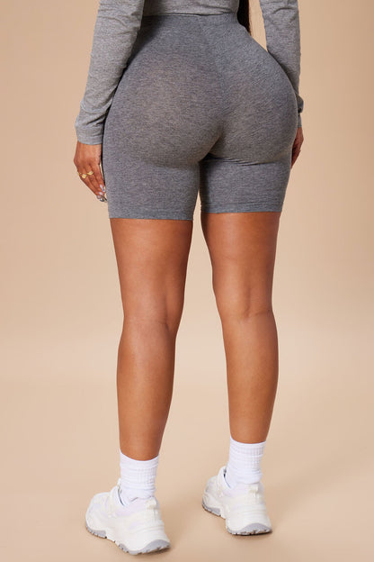 Natalee Biker Shorts - Grey