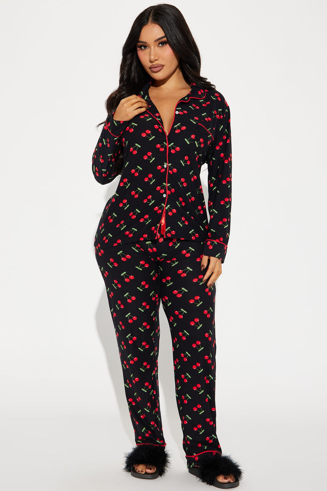 Cherry Bomb PJ Pant Set - Black/combo