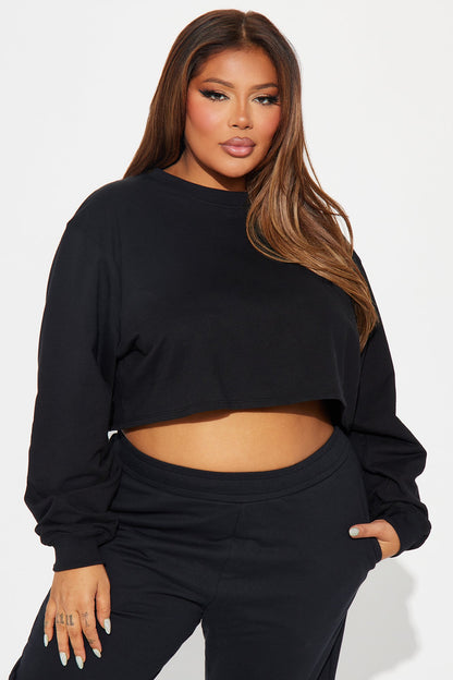 Flight Time Lounge Sweatshirt Crewneck - Black