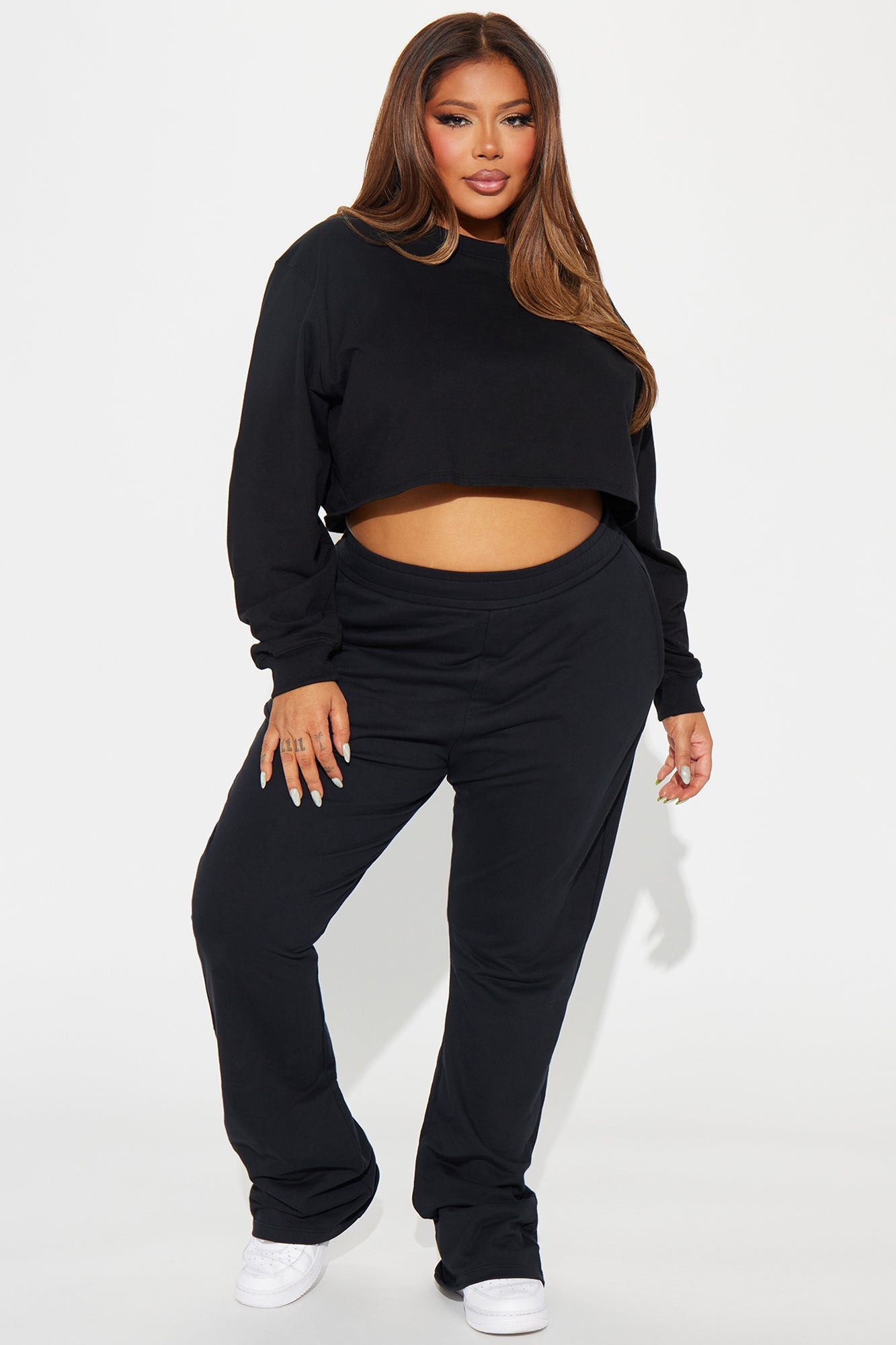 Flight Time Lounge Flare Pants - Black