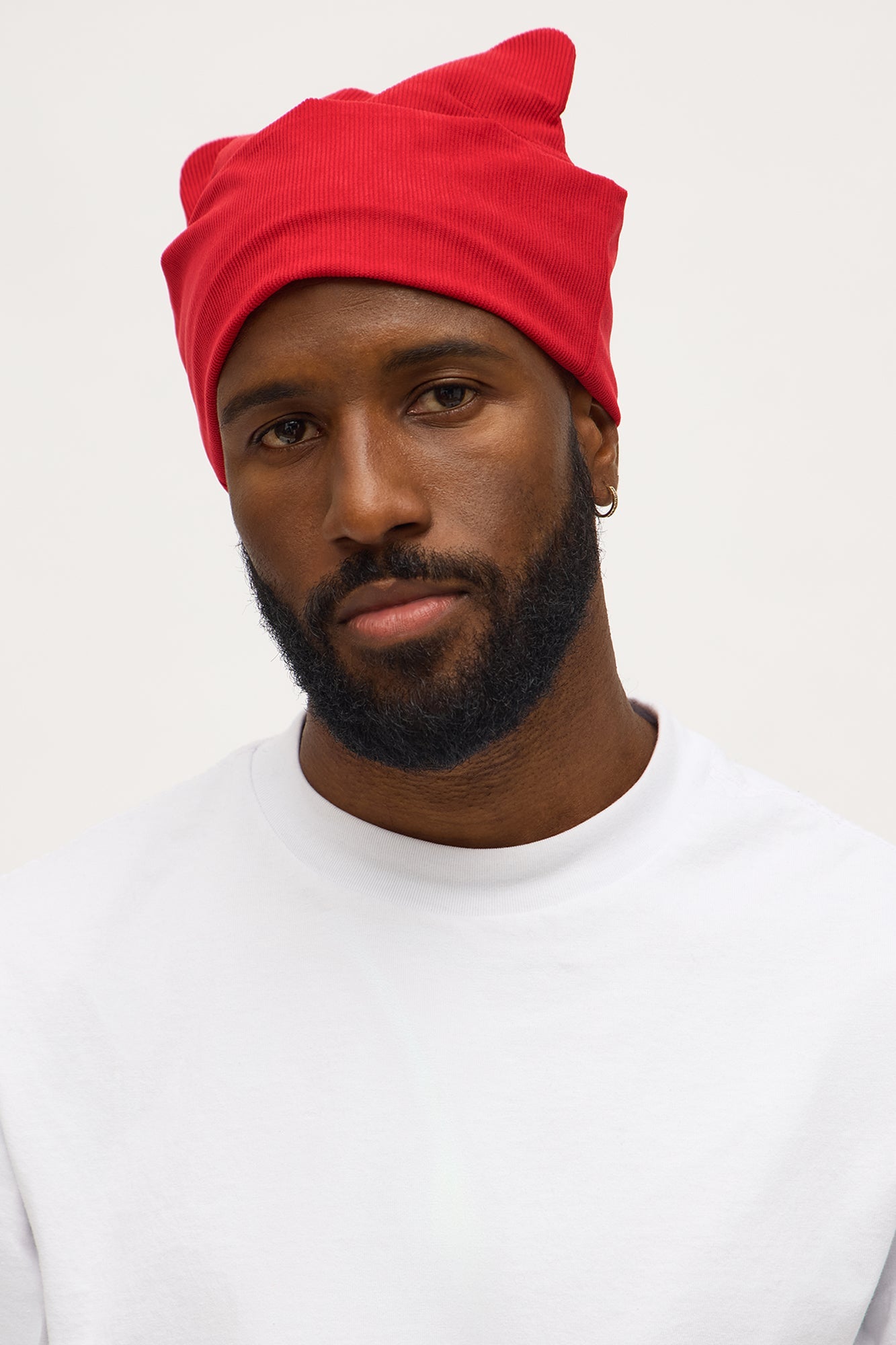 Hell Raiser Cuffed Knit Beanie - Red