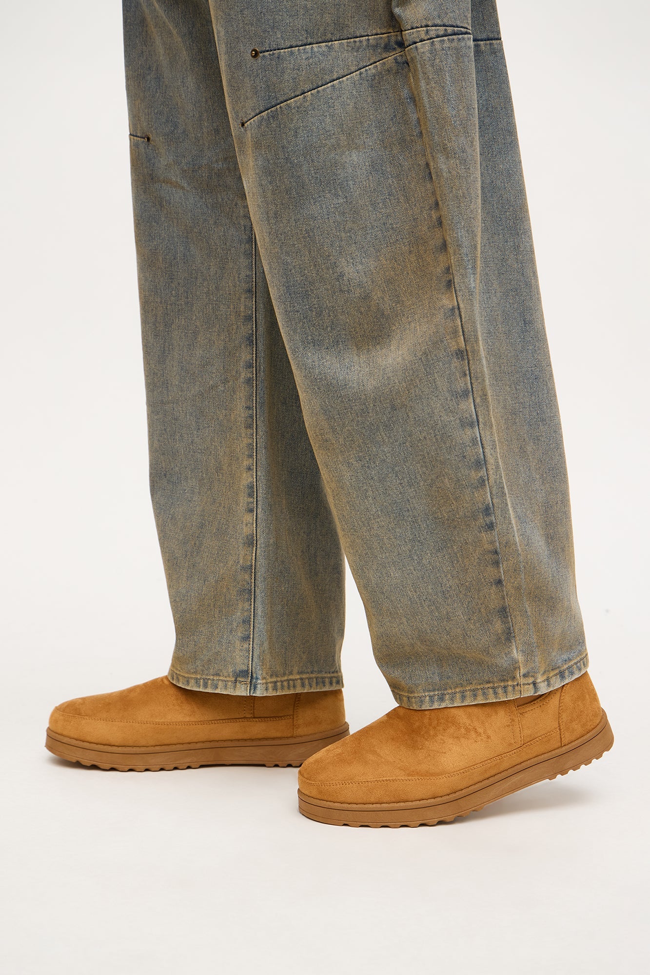 Faux Suede Chelsea Boot - Tan