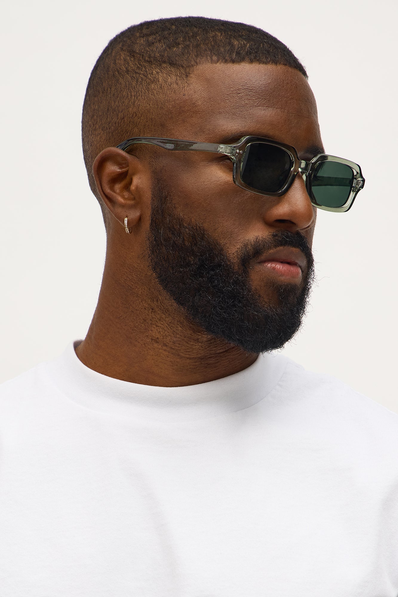 Elusive Round Crystal Frame Color Lens Sunglasses - Green