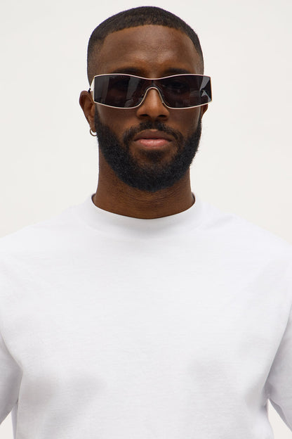 High Heat Round Metal Frame Sunglasses - Gold/Black