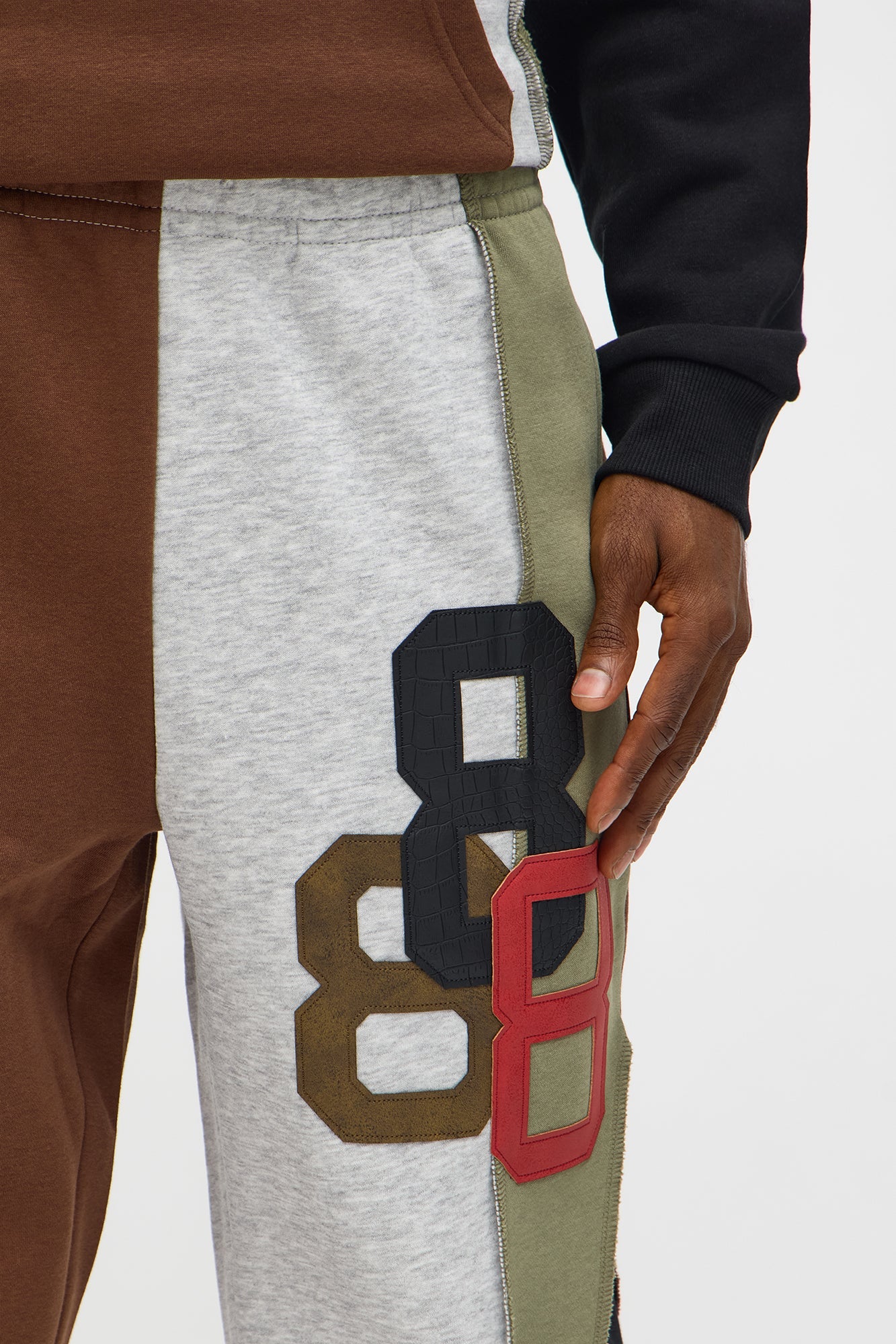 Straight 888 Patchwork Sweatpants - Multi Color