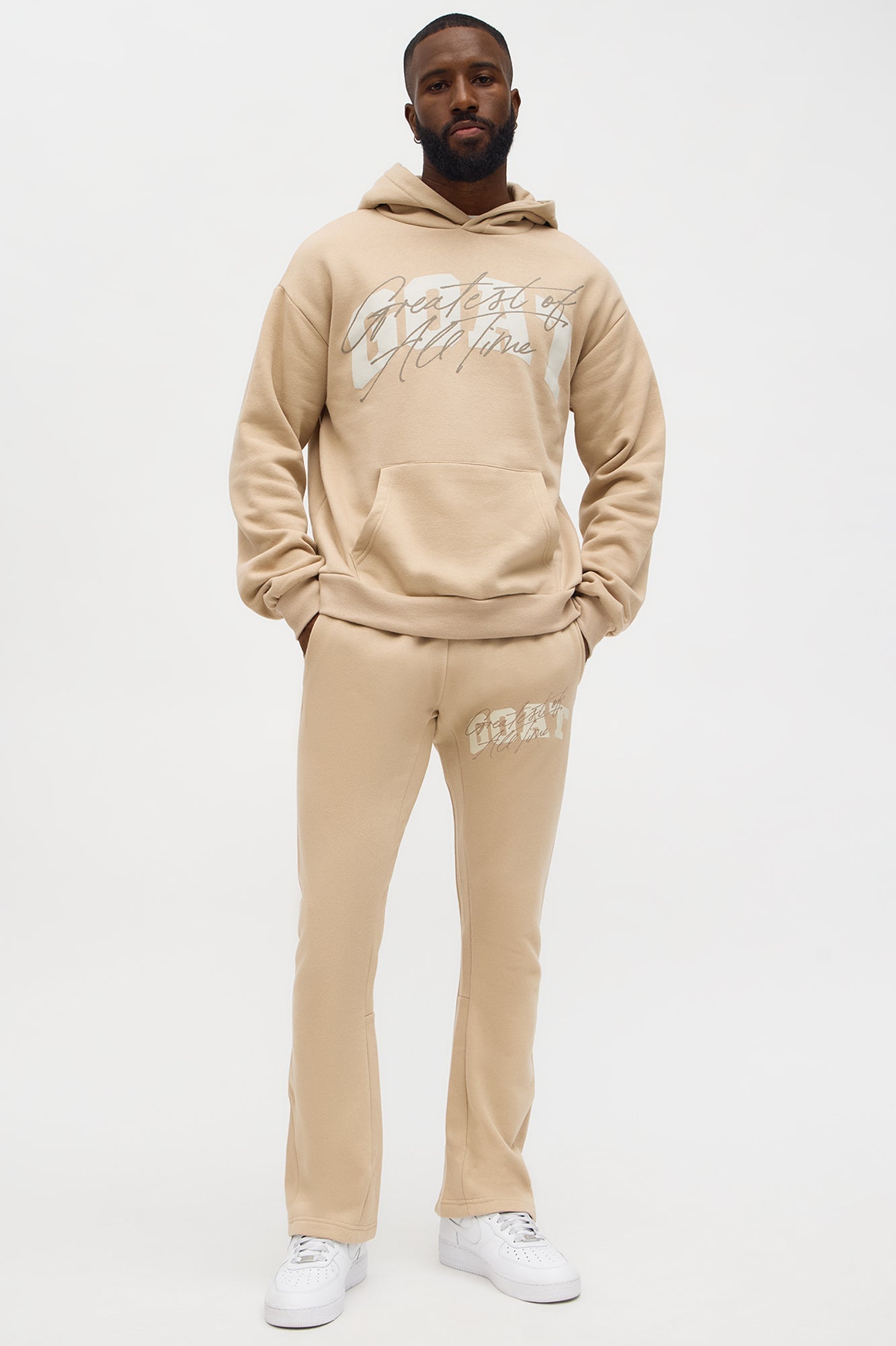 GOAT Signature Slim Flare Sweatpants - Tan