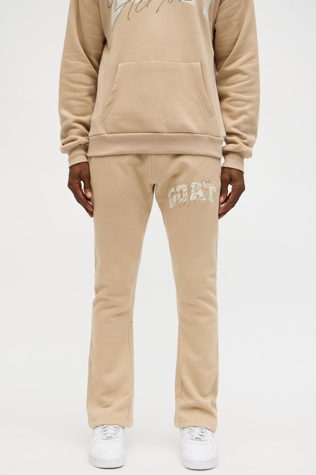 GOAT Signature Slim Flare Sweatpants - Tan