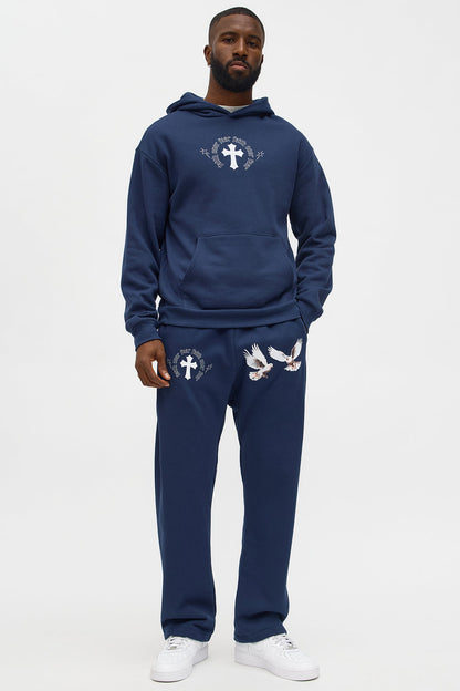 Faith Always Prevails Hoodie - Navy