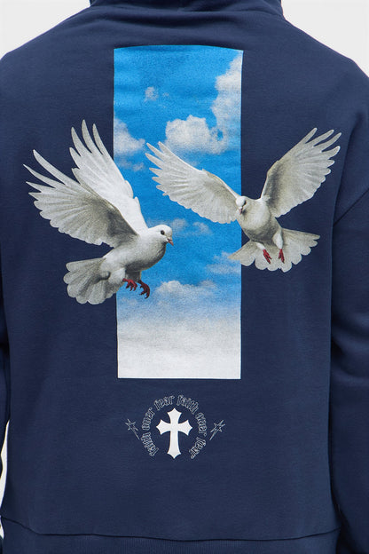 Faith Always Prevails Hoodie - Navy
