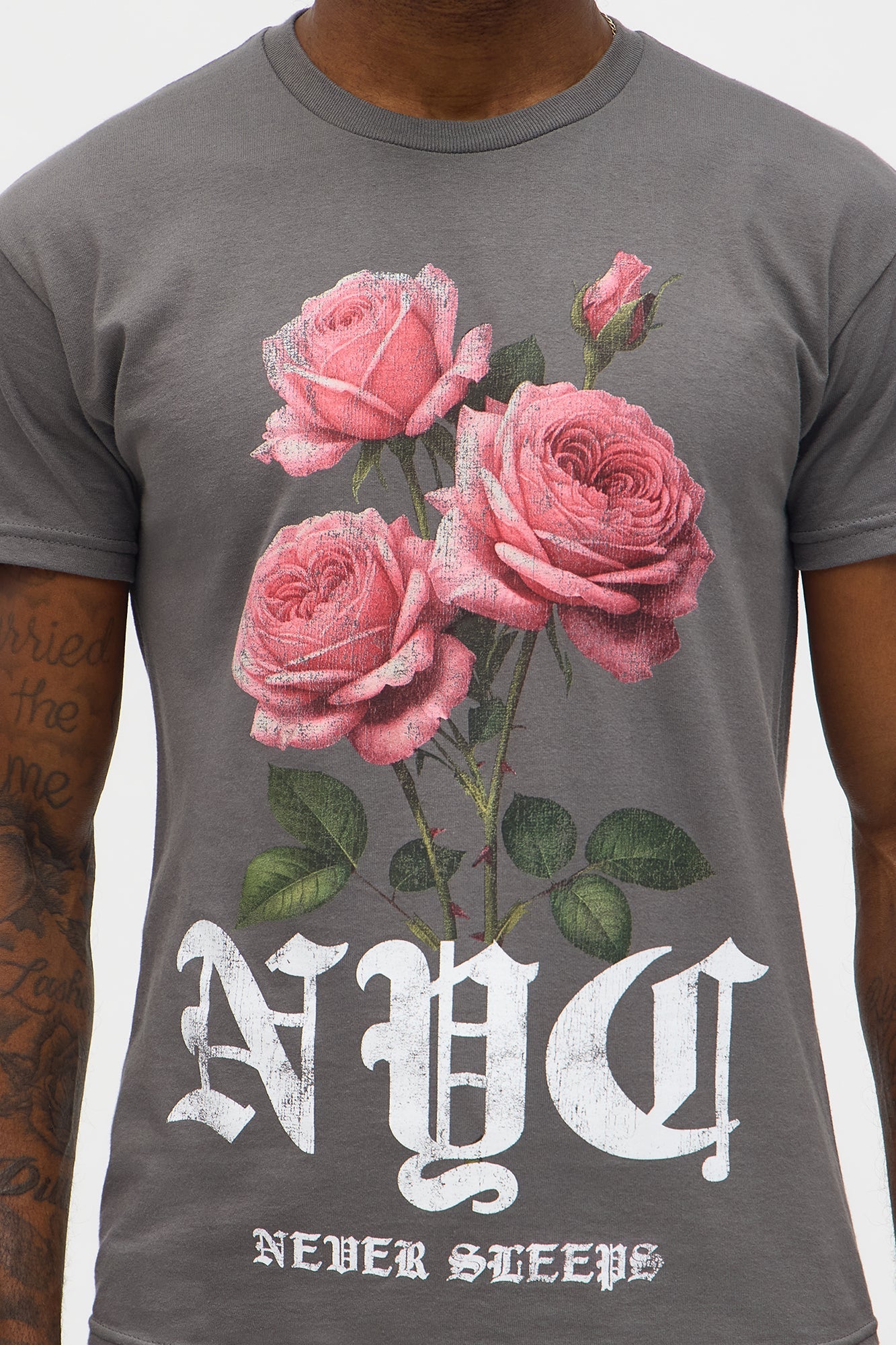 Glow Up NYC Short Sleeve Tee - Charcoal