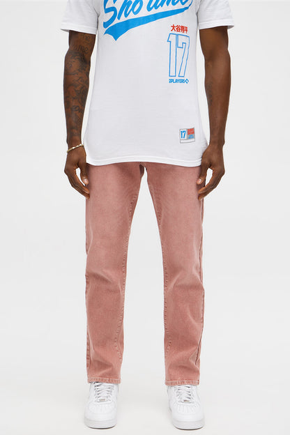 Mercer Slim Stretch Jean - Burgundy