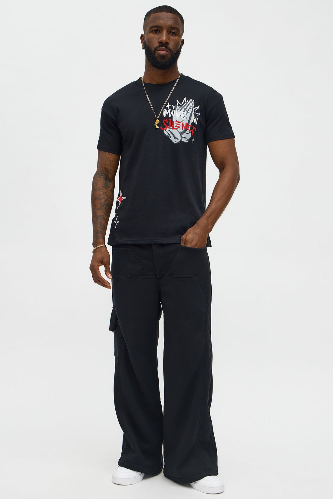 Move In Silence Antisocial Short Sleeve Tee - Black