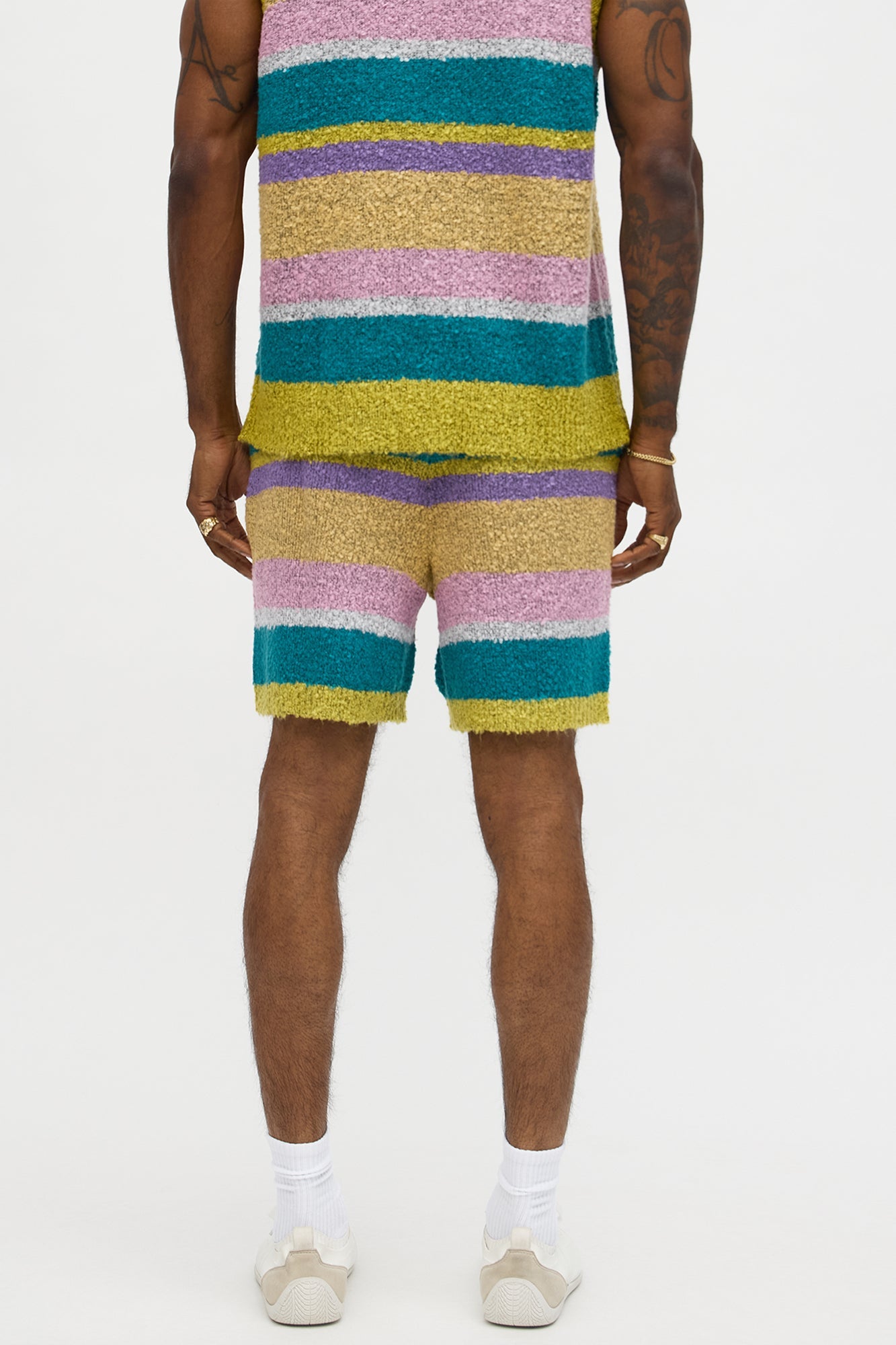 Meadows Striped Shorts - Green/combo
