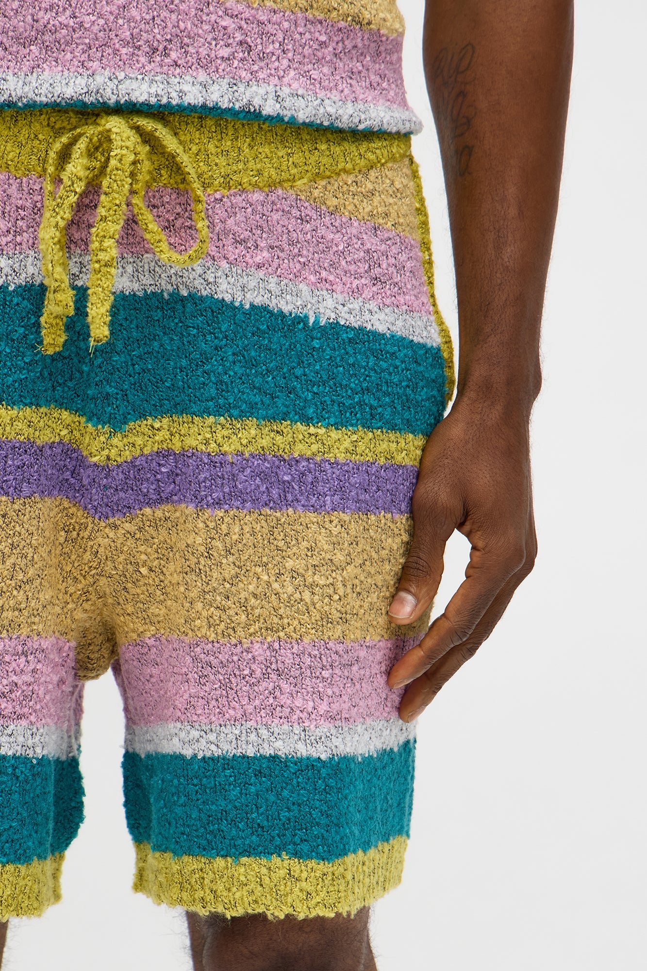 Meadows Striped Shorts - Green/combo