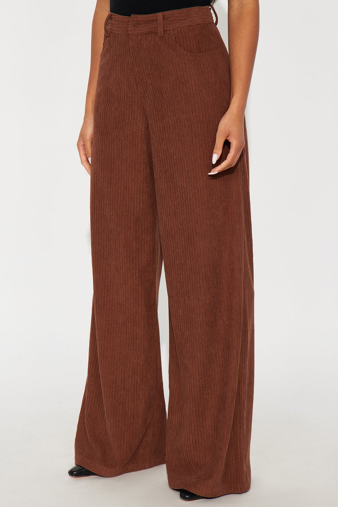 Golden Hour Groove Wide Leg Corduroy Pant 33 - Brown