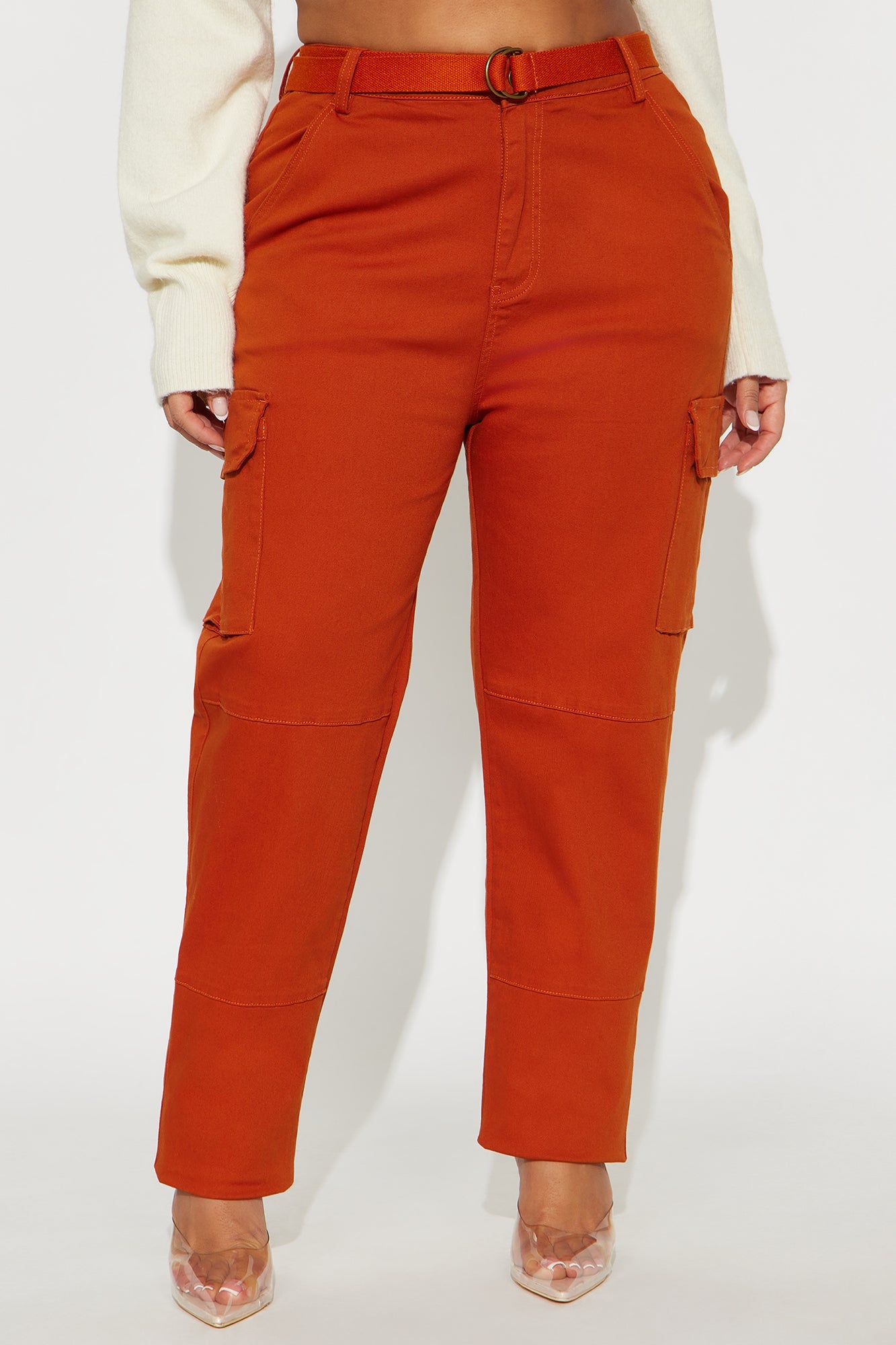 Cadet Khloe Oversized Cargo Pants - Cognac