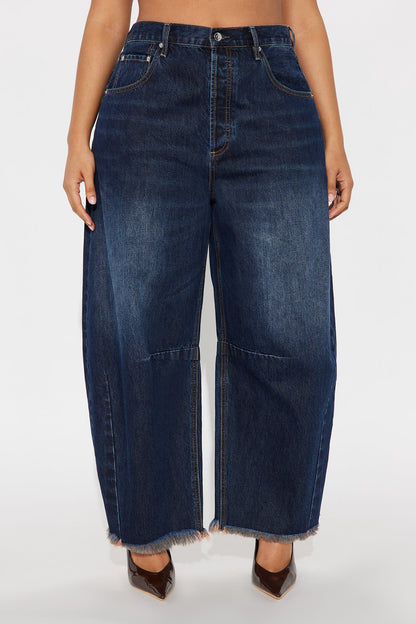 Ciao Bella Barrel Leg Jeans - Dark Wash