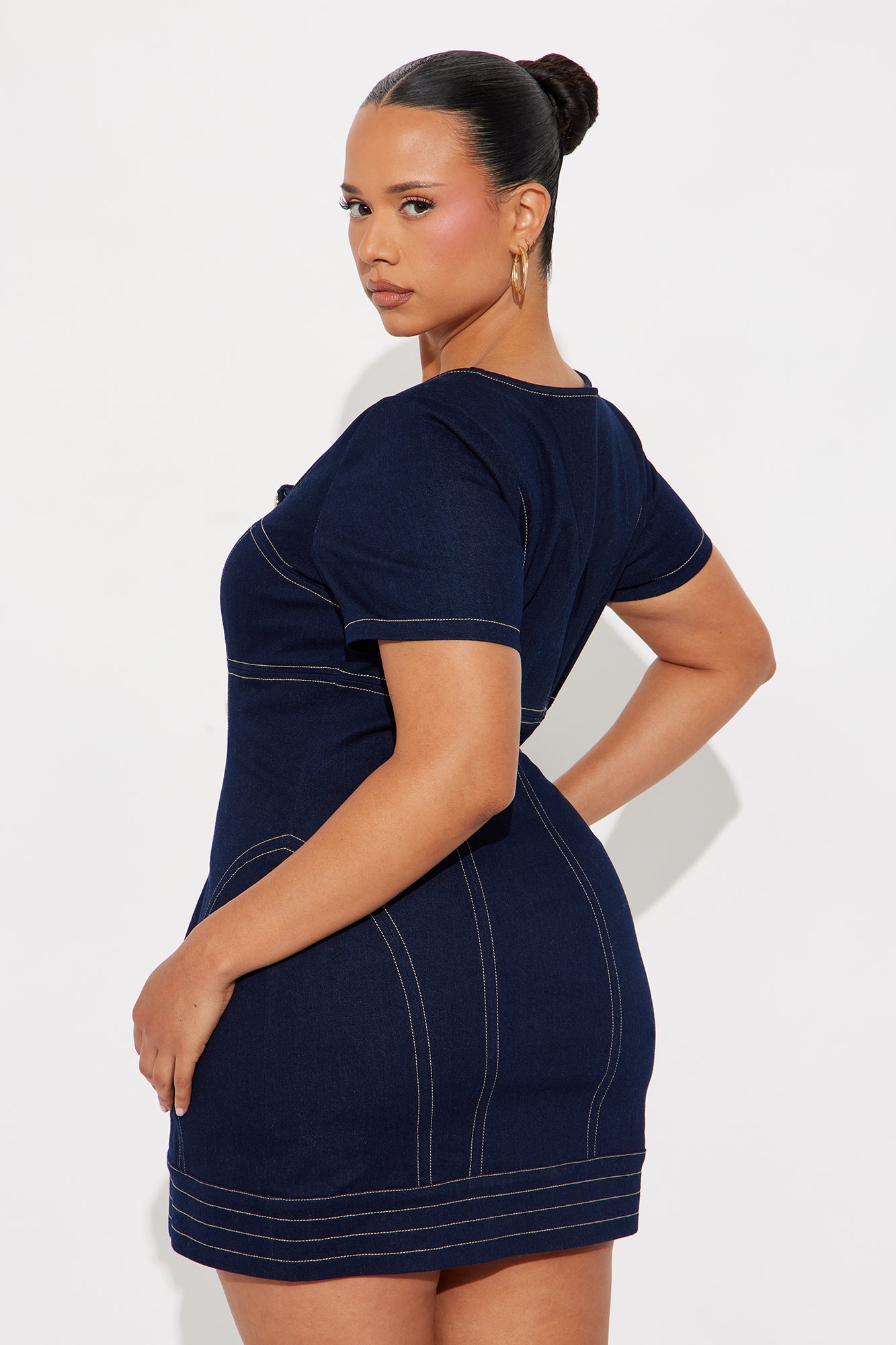 Mika Denim Micro Mini Dress - Indigo