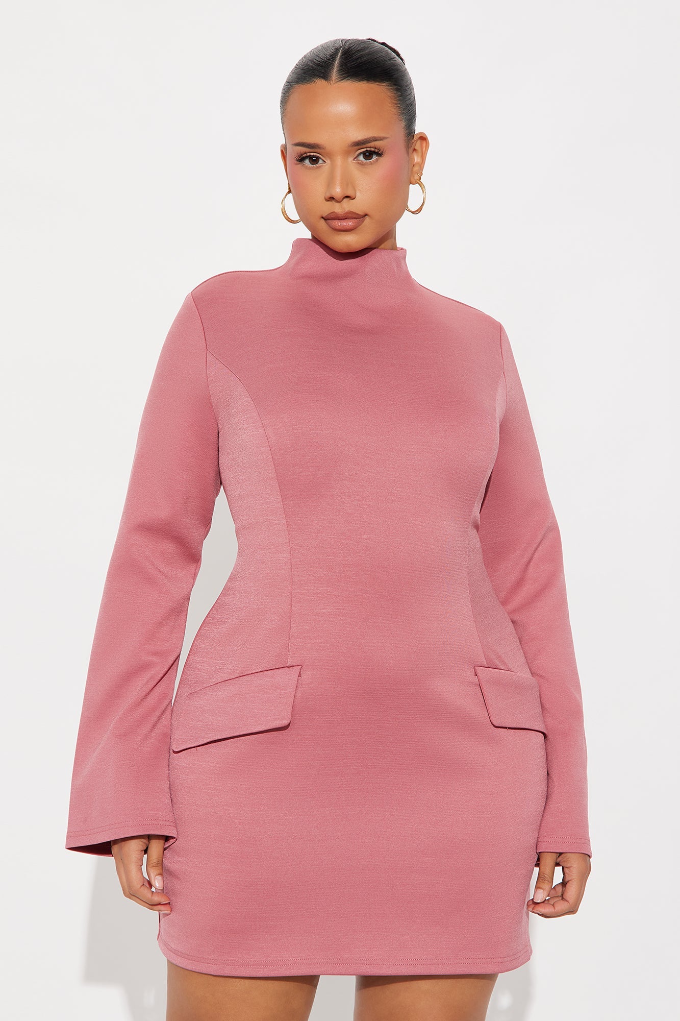 Above Average Ponte Mini Dress - Mauve