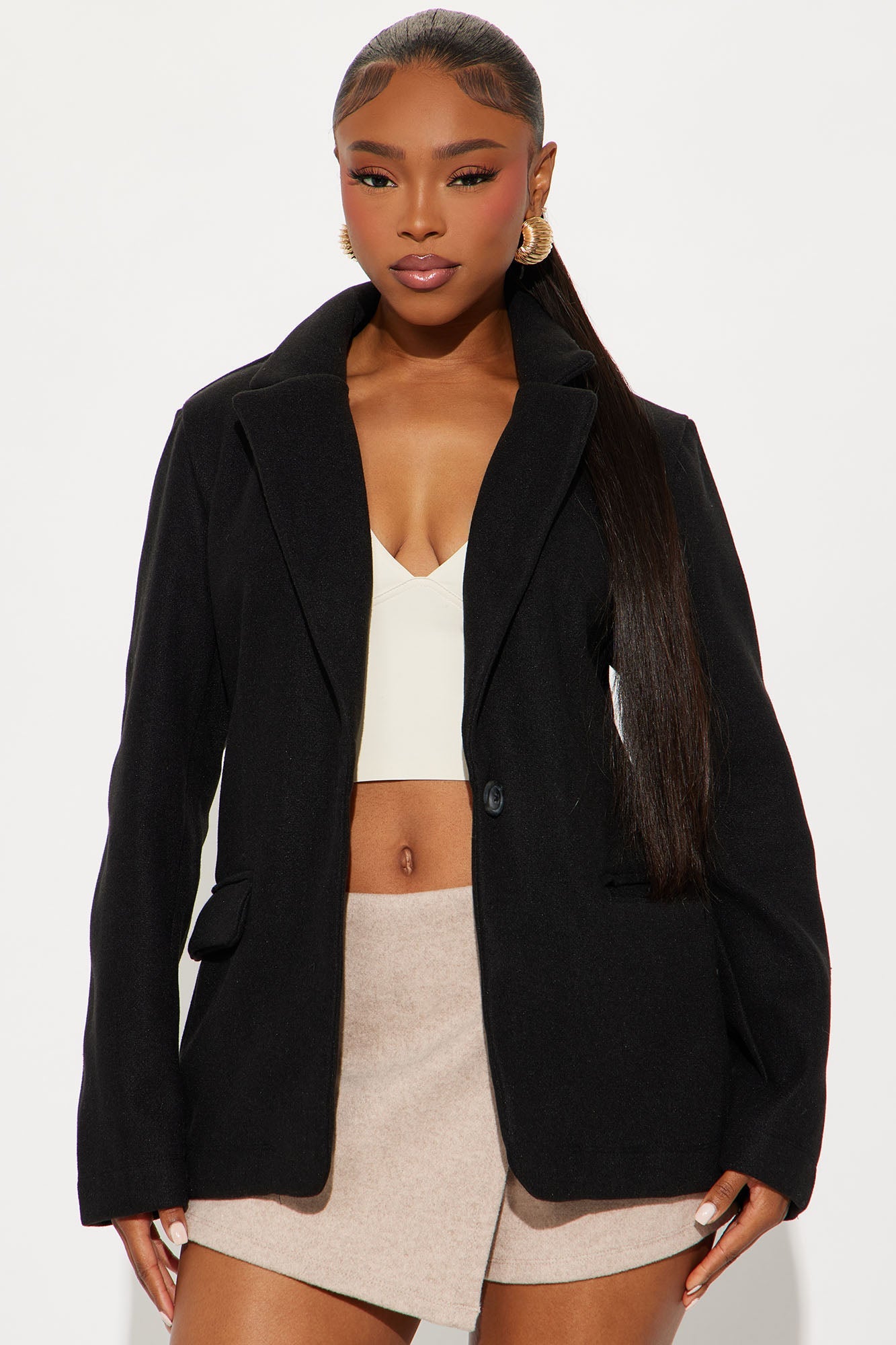 Classic Layers Single Breasted Blazer - Black