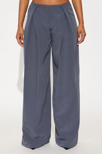 Eyes Set On You Pleated Wide LegTrouser Pant 33 - Charcoal