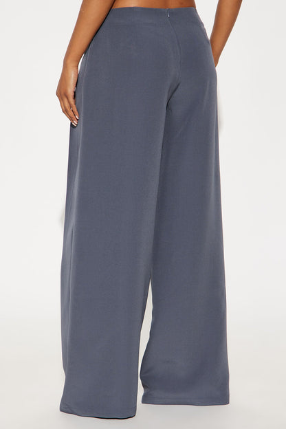 Eyes Set On You Pleated Wide LegTrouser Pant 33 - Charcoal