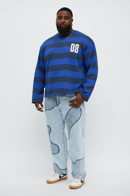 Champions Stripe Crewneck Sweatshirt - Navy/combo