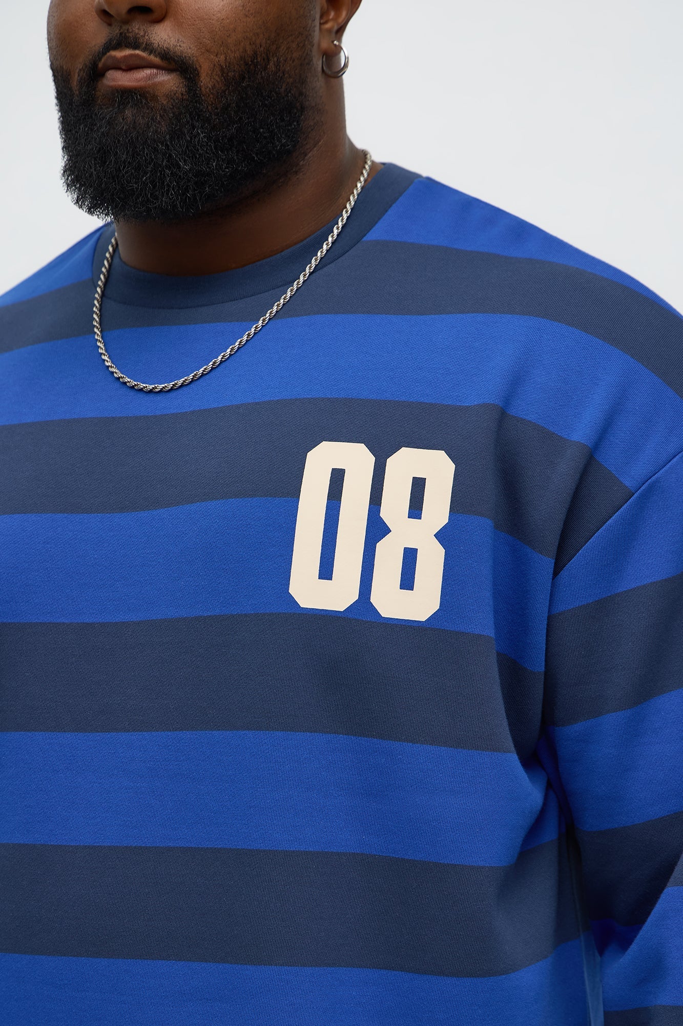 Champions Stripe Crewneck Sweatshirt - Navy/combo