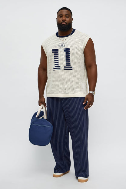Knit Retro Jersey Tank - Off White/combo