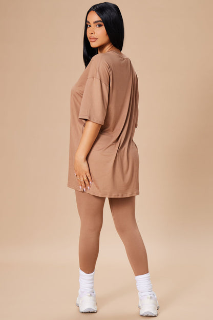 Weekend Vibes Legging Set - Mocha