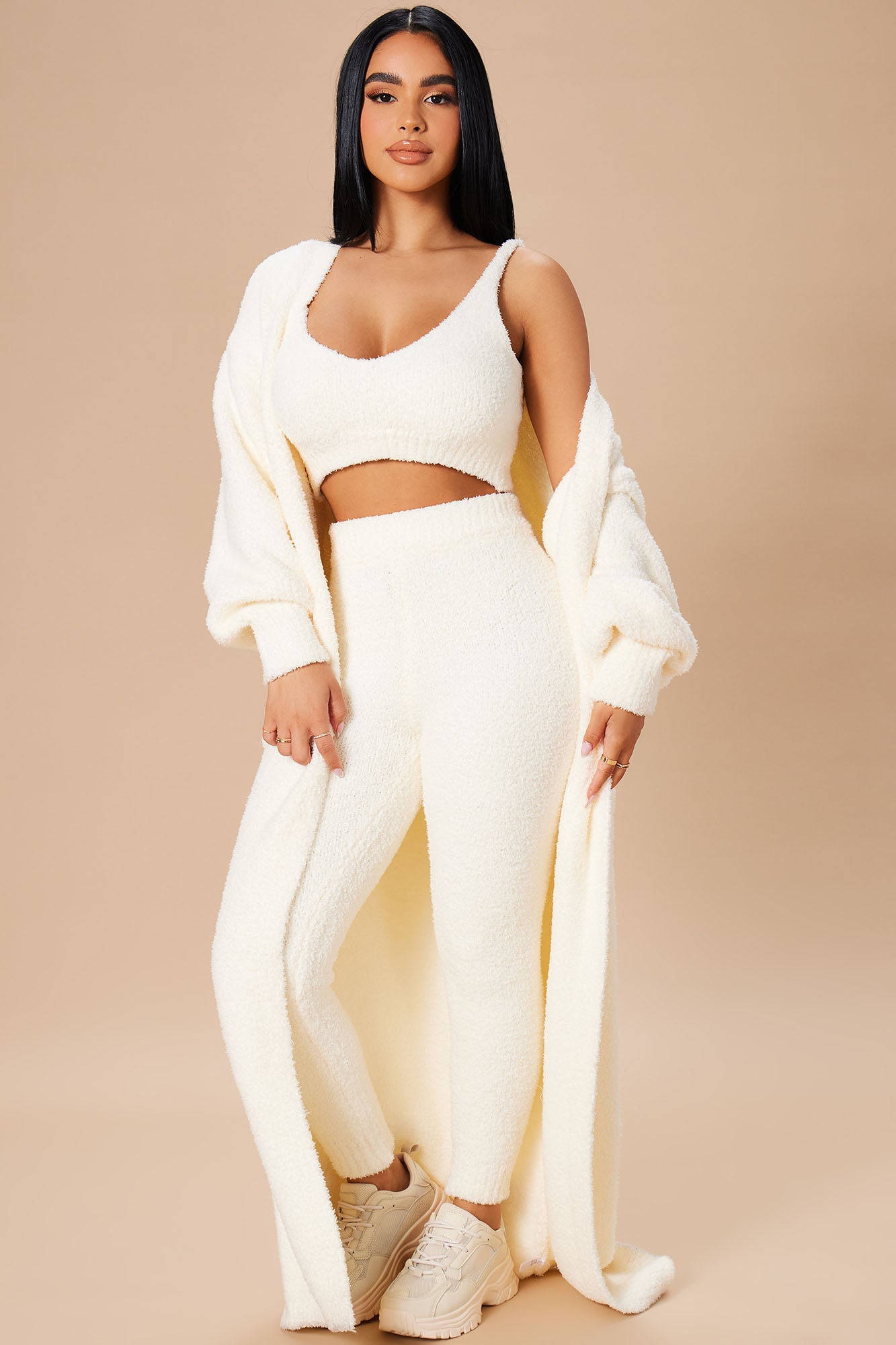 Living In It 3 Piece Legging Set - Ivory