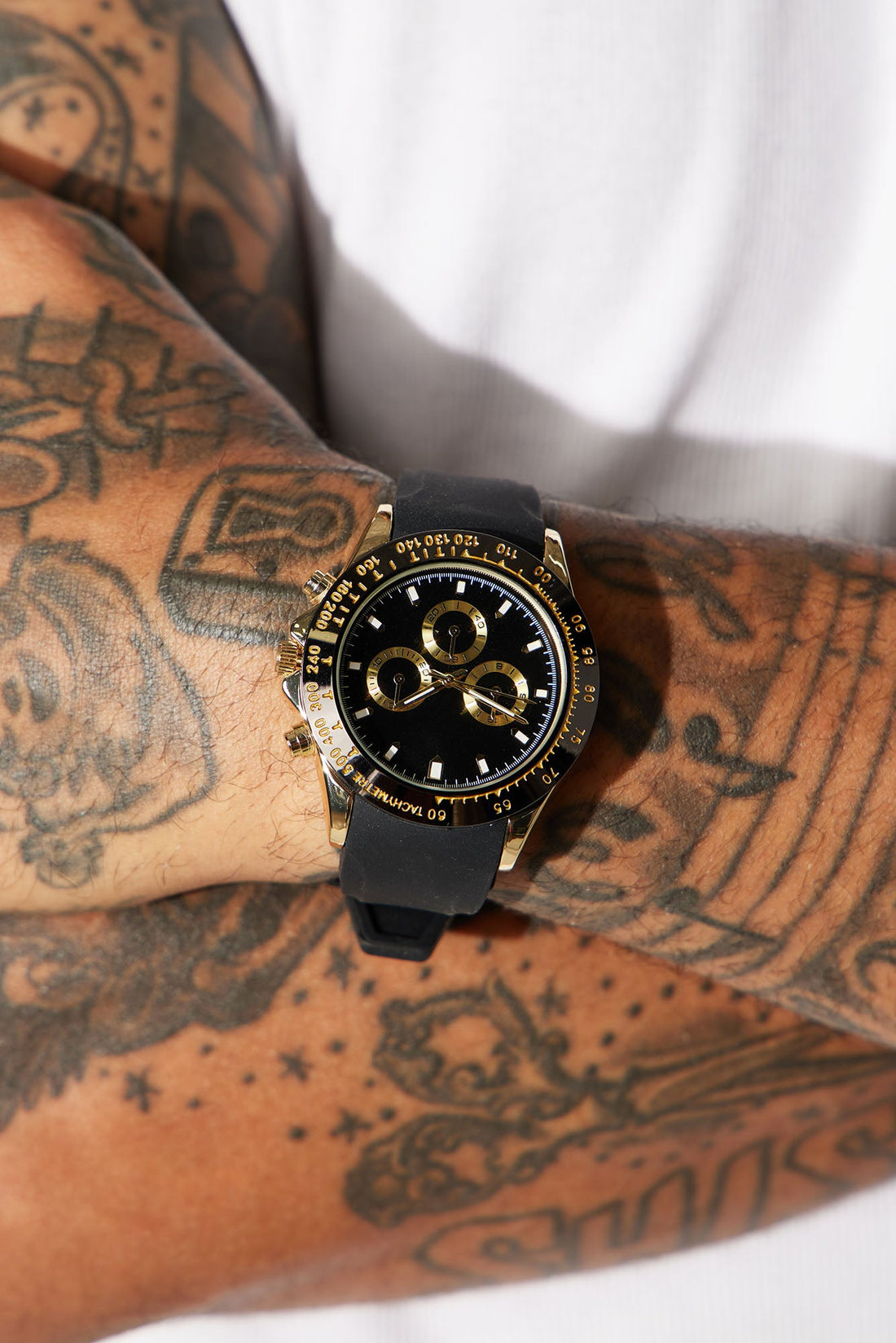 Time To Go Watch - Gold/Black