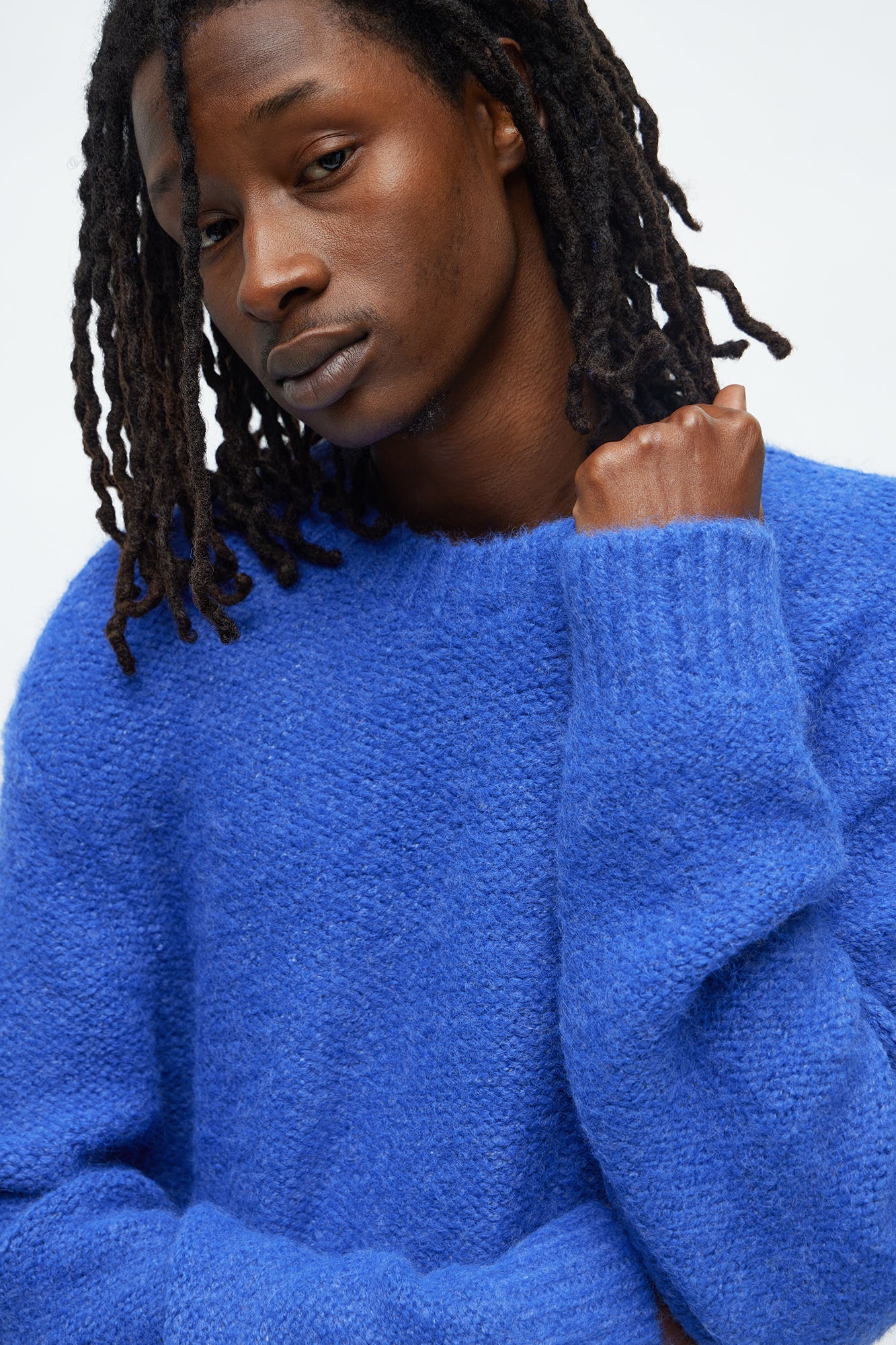 Oversized Fluffy Sweater - Blue