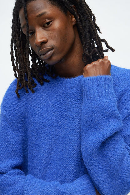 Oversized Fluffy Sweater - Blue