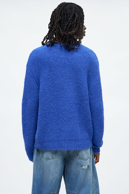 Oversized Fluffy Sweater - Blue