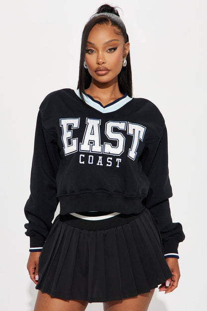 Coast To Coast Pleated Mini Skirt Set - Black