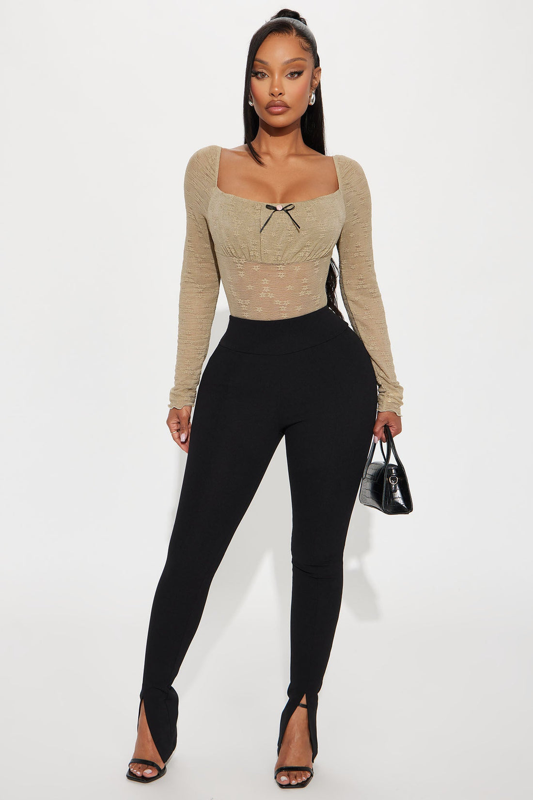 Full Schedule Split Hem Legging - Black