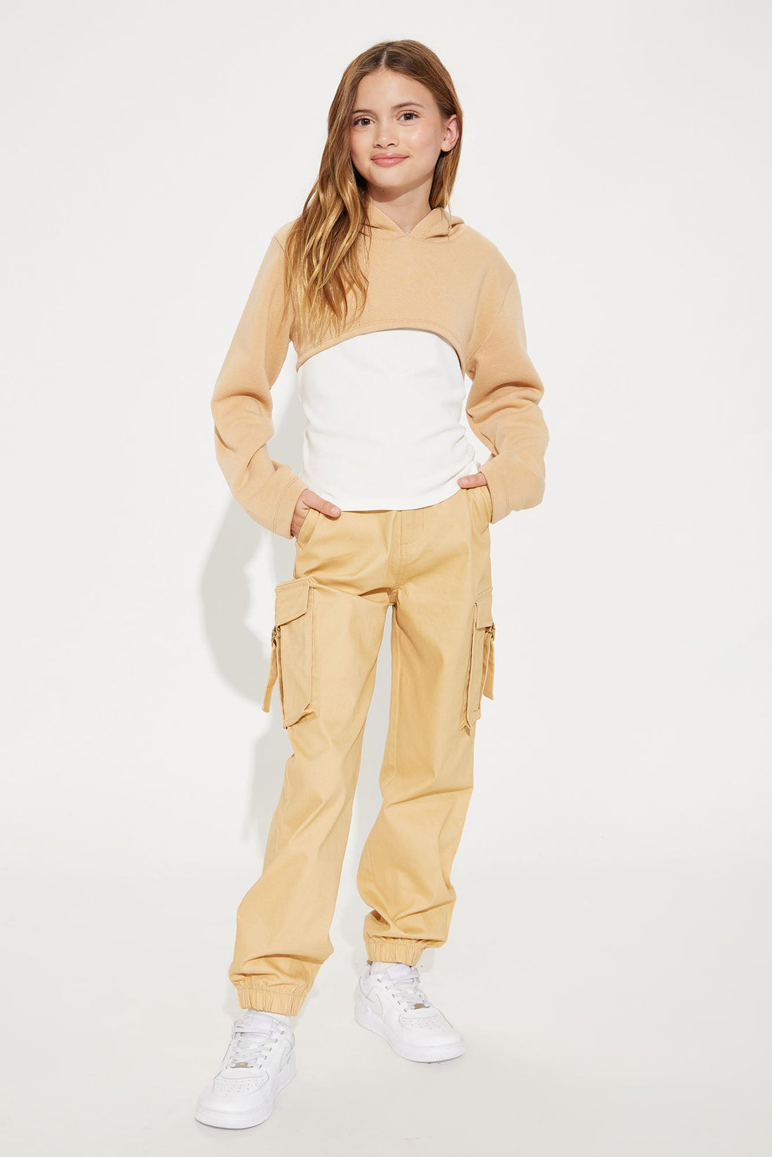 Mini Call Me Beep Me Cargo Jogger Pant - Khaki