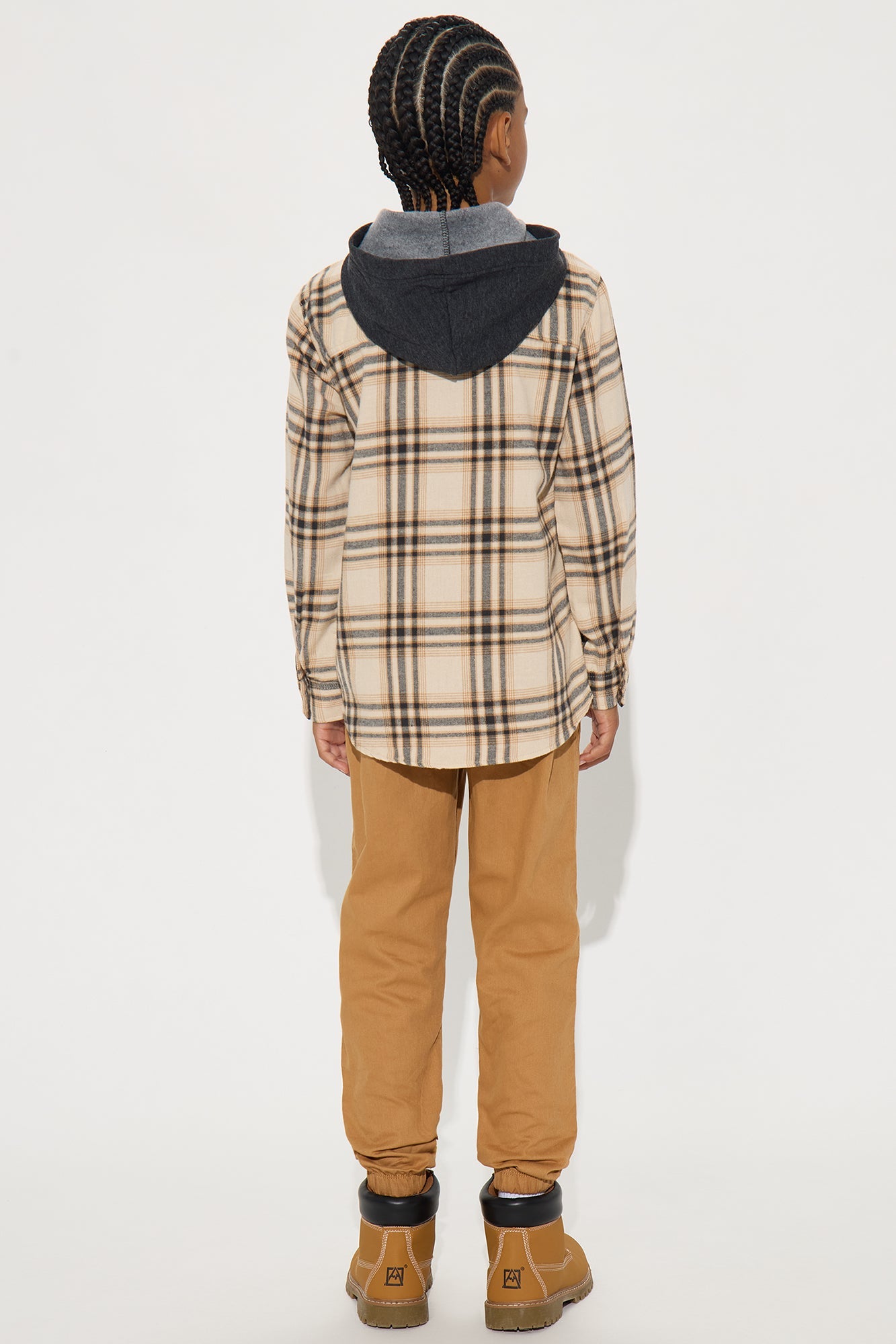 Mini Gotta Believe Jogger Pant Set - Khaki/combo