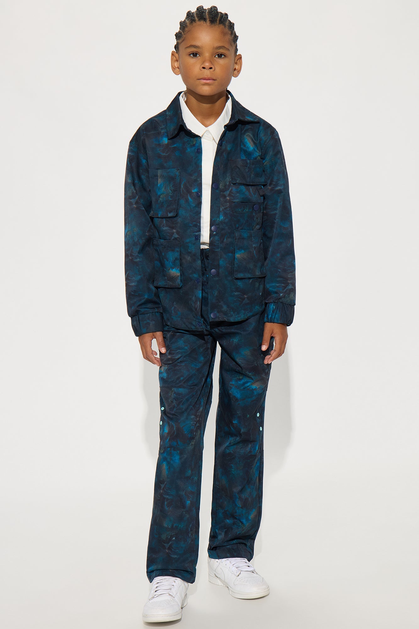 Mini Relaxed Viktor Utility Jacket - Blue/combo