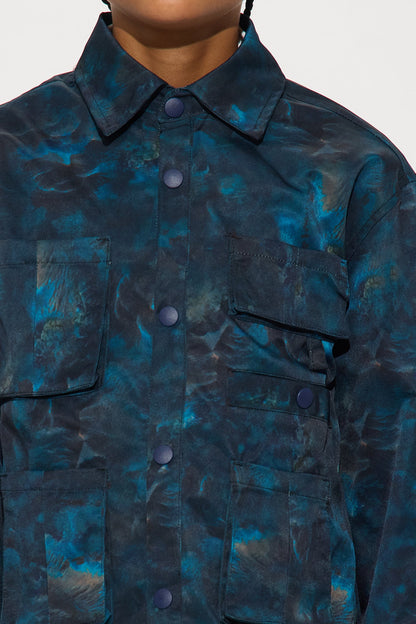 Mini Relaxed Viktor Utility Jacket - Blue/combo