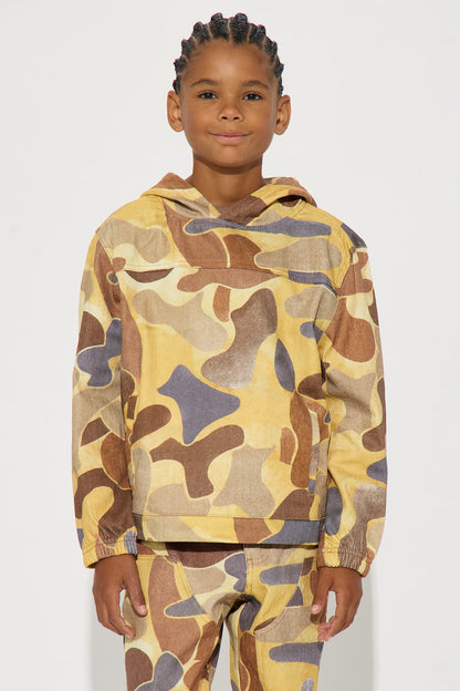 Mini Fearless Vision Hooded Pullover Jacket - Camouflage
