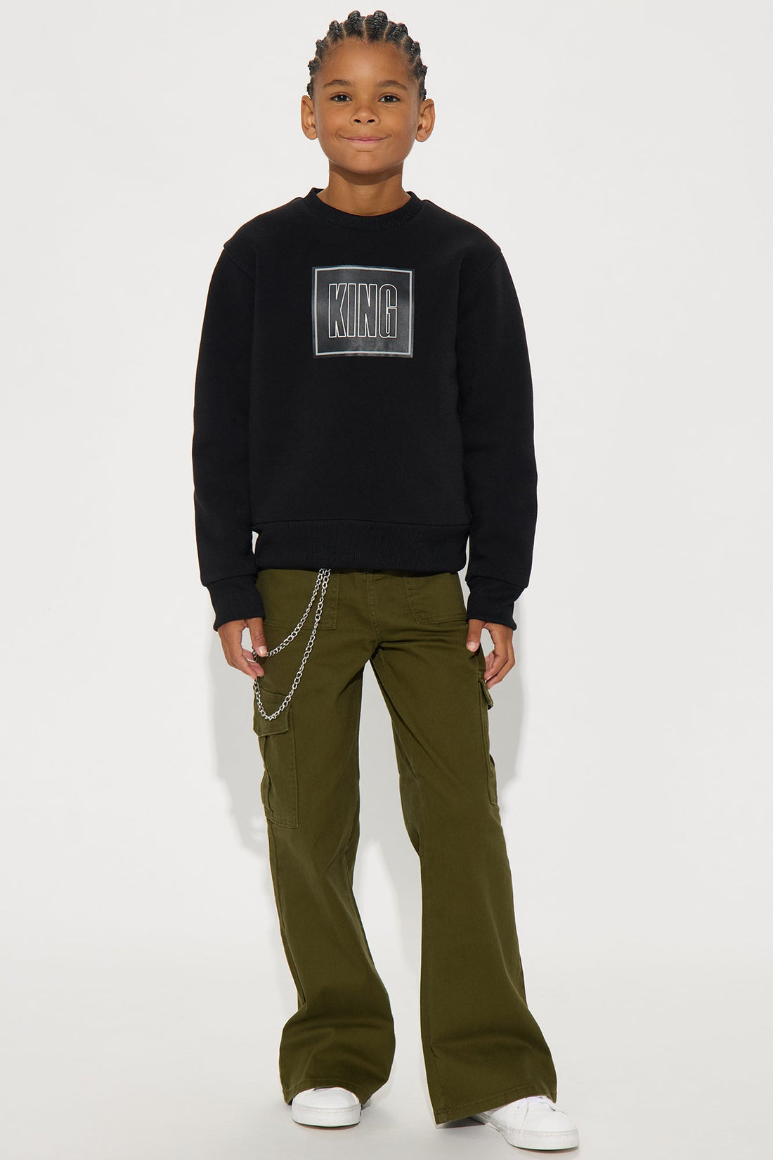 Mini Still A King Crew Neck Sweatshirt - Black
