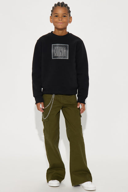 Mini Still A King Crew Neck Sweatshirt - Black