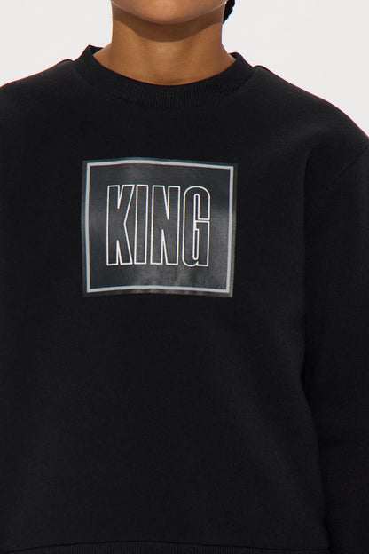 Mini Still A King Crew Neck Sweatshirt - Black