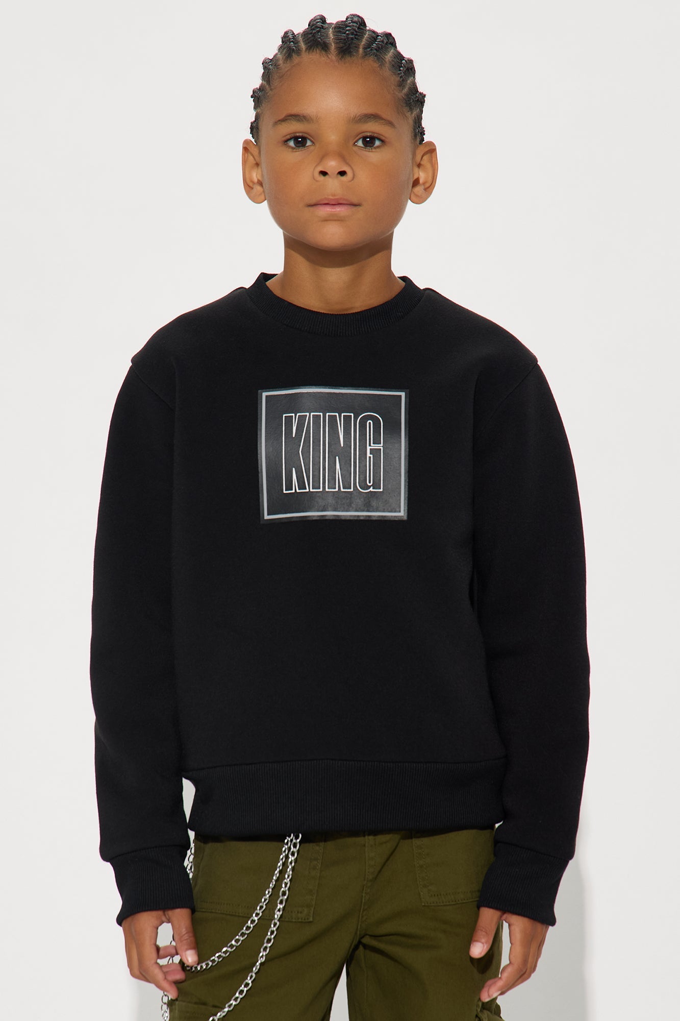 Mini Still A King Crew Neck Sweatshirt - Black
