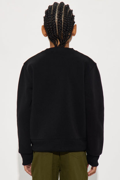 Mini Still A King Crew Neck Sweatshirt - Black