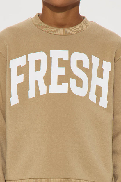 Mini Keeping It Fresh Crew Neck Sweatshirt - Sand