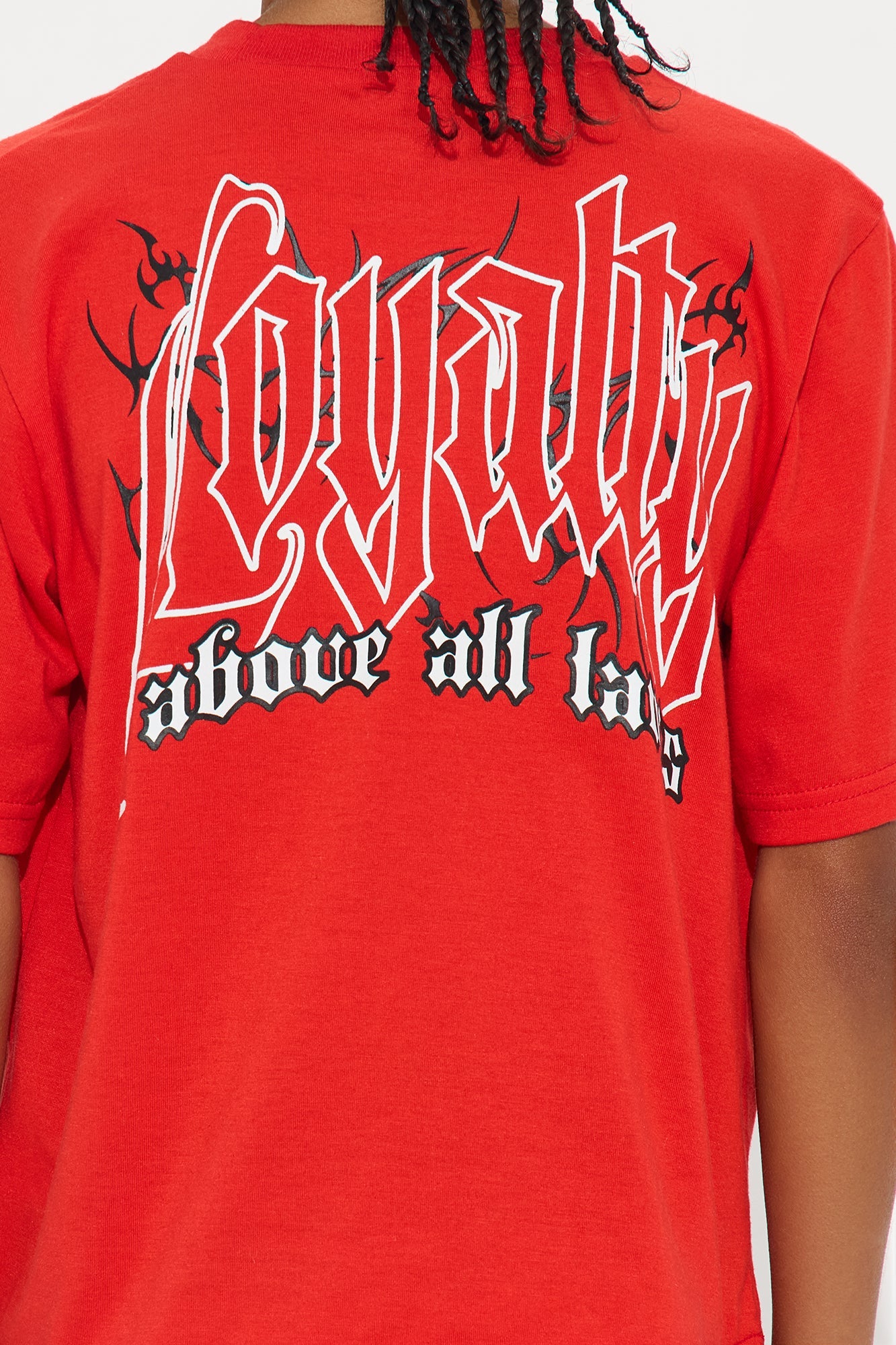 Mini Loyalty Front/Back T-Shirt And Pant Set - Red/combo